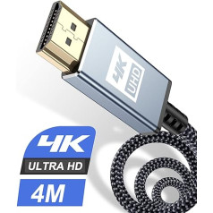 Кабель HDMI 4K sweguard 4K @ 60 Гц 18 Гбит/с Высокоскоростной кабель HDMI 2.0 в нейлоновой оплетке с позолоченными разъемами и Ethernet Audio Return Channel Совместим с