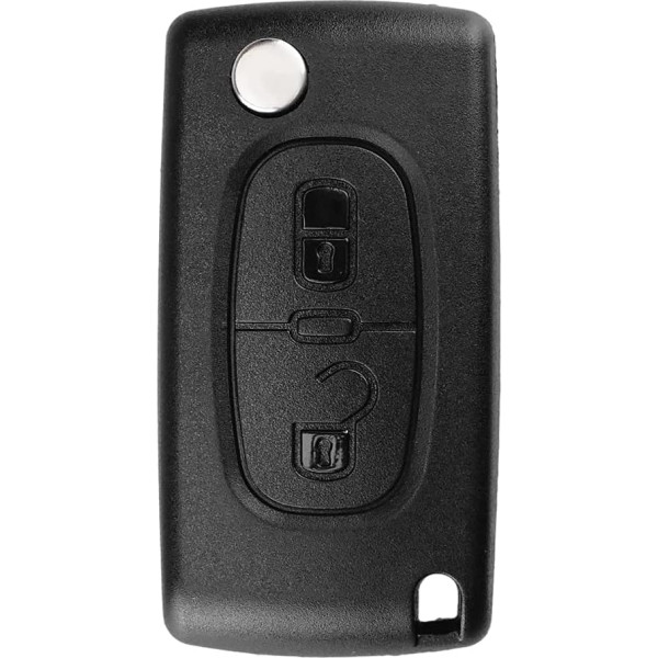 Auto atslēgas tālvadības pults Flip Key Shell korpusa vāciņi, kas ir saderīgi ar Citroen C2 C3 C4 C5 C6 C8 Peugeot 107 207 307S 308 407 607.2 pogām (0536)