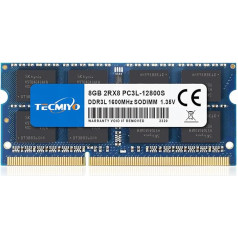 TECMIYO 8GB (1 x 8GB) DDR3/DDR3L 8GB RAM 1600MHz PC3L-12800S SODIMM 1.35V/1.5V Laptop RAM Laptop Memory Blue