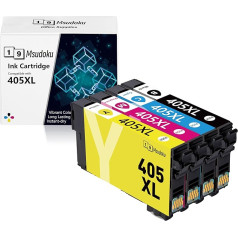 Msudoku 405XL Druckerpatronen Kompatibel für Epson 405 XL Patronen Multipack für Workforce Pro WF-4820 WF-7840 WF-3820 WF-4830 WF-7830 WF-3825 WF-4825 WF-7835 Drucker (Schwarz/Cyan/Magenta/Gelb)