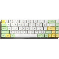 Reasung PBT taustiņu vāciņi 124 taustiņi Banna piena tēma datorspēlētājiem Dators Windows un Mac Switch MX Cherry Profile mehāniskā tastatūra (tikai taustiņu vāciņi)