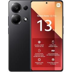 Xiaomi Redmi Note 13 Pro viedtālrunis, 8 + 256 GB mobilais tālrunis bez līguma, melns