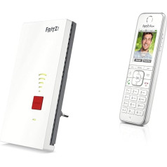 AVM Fritz!Repeater 2400 International, WLAN Mesh Repeater N+AC & Fritz!Fon C6 DECT Comfort Phone