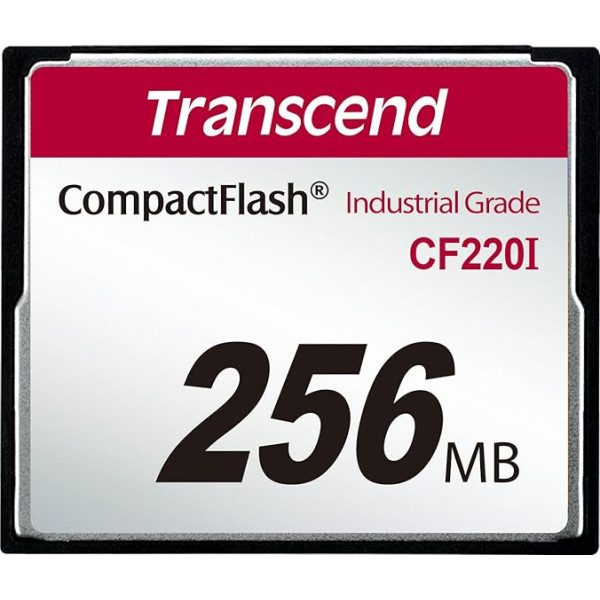 Transcend 256MB CF 0,256GB CompactFlash zibatmiņas karte - zibatmiņas karte (CompactFlash, -40-85 °C, melna, -55-100 °C, 0-95%)