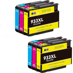 932XL 933XL Tintes kasetne saderīga ar HP 932 XL 933 XL 6 Multipack (2*C/M/Y) priekš HP 932XL 933XL priekš HP OfficeJet 6600 7510 6700 7110 7610 7612 6100