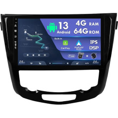 Android Double DIN auto radio piemērots Nissan X-Trail T32 Qashqai J11 2013-2017 Kamera Canbus Free [4G + 64G] Atbalsta stūres kontroli 4G WiFi DAB Carplay BT5.0