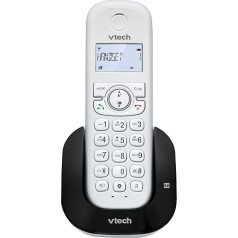 VTech CS1550 DECT bezvadu tālrunis ar automātisko atbildētāju, inovatīvu uzlādes staciju, ECO režīmu, zvanītāja noteikšanas/izsaukuma funkciju, brīvroku funkciju, apgaismotu displeju un tastatūru