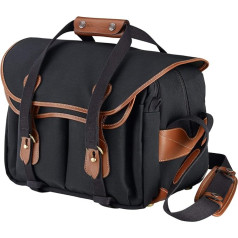 Billingham 335 Canvas-Tasche für Kamera, Schwarz/Hellbraun