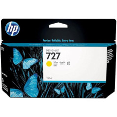 HP 727 Gelb 130 ml originali HP DesignJet Druckerpatrone (B3P21A) für HP DesignJet, mit originaler HP Tinte, für Großformatdrucker der Serien HP DesignJet T2500, T1500 & T900 sowie den HP 727 DesignJet Druckkopf