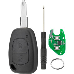 Auto atslēga ar 2 pogām Renault Trafic 2 Vivaro Movano Kangoo 2002-2009 Atslēga 433MHz PCF7946 Chip 206 (NE72) Blade with Screwdriver and Key Ring