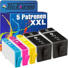 Tito-Express 5 printeru kasetnes saderīgas ar HP 912XL OfficeJet 8022e 8010 Pro 8012 8012e 8013 8014 8014e 8015 8015e 8017 8022 8023 8024 8024e 8025e 8025e 8025e 8025e 8025e 8025 no PlatinumSeries.