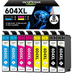 WYFYINK 604XL spausdintuvo kasetės, suderinamos su Epson 604 XL kasetėmis, skirtomis Epson Expression Home XP-2205 XP-3200 XP-4200 XP-3205 XP-4205 XP-2200 Workforce WF-2935DWF WF-2950DWF WF-2910DWF WF-2930DWF