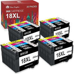 Toner Kingdom Tintenpatronen Kompatibel für Epson 18 18XL Patronen für Epson xp 322 patronen Expression Home XP-215 XP-312 XP-305 XP-205 XP-225 XP-315 XP-325 (8 Schwarz 4 Cyan 4 Magenta 4 Gelb)