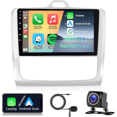 Hodozzy 4G + 64G auto radio Ford Focus 2004-2011 Android 8 Core 9 collu IPS skārienjūtīgā ekrāna GPS navigācija ar Carplay Android Car Mirror Link 2 DIN auto radio Bluetooth DSP WiFi RDS kamera