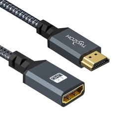 Twozoh HDMI pagarināšanas kabelis HDMI vīrišķā uz sievišķo HDMI kabelis, pīts neilona HDMI pagarinātājs HDMI 2.0 kabeļa adapteris Atbalsta 4K@60Hz 3D HDR (5 M)