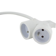 Pagarinātājs HO5VVF 3G1,5-5m Dual Head White