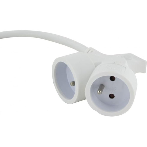 Удлинительный кабель HO5VVF 3G1,5-5m Dual Head White