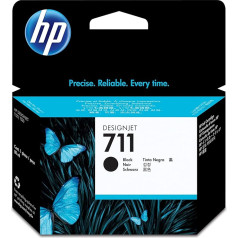 HP 711 Schwarz 80 ml Original Druckerpatrone (CZ133A) mit hoher Kapazität, HP Tinte für DesignJet T120, T125, T130, T520, T525, T530 Großformatdrucker sowie den HP 711 DesignJet Druckkopf, XXL