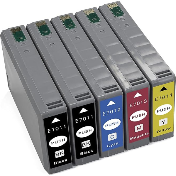 4 paplašinātās saspiestās XL kasetnes Epson WorkForce Per WP-4015 WP-4015DN WP-4025 WP-4025DW WP-4035 WP-4095 WP-4515 WP-4515DN WP-4525 WP-4525DN WP-4525 WP-4525DNF WP-4535 WP-4535DWF WP-4545 WP-4545DTWF WP-4595 1 x melns sarkans 1xblau 1 x 1 x 1 x dz