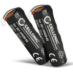 CELLONIC 2 x kvalitatīva baterija, saderīga ar Garmin Alpha 100, DC50, T5 GPS, TT10, TT15, 361-00029-02 010-10806-30 010-11828-03 2600 mAh rezerves baterija