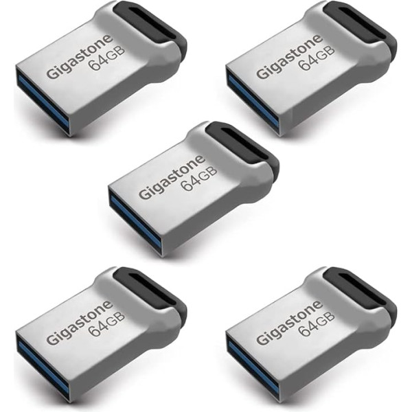 Gigastone Z90 5 Pack 64GB USB 3.2 Gen1 Mini Fit Водонепроницаемый Компактный USB 2.0/USB3.0/USB 3.1 Flash Drive