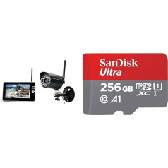 Technaxx Easy novērošanas kameras komplekts TX-28 ar ierakstīšanas funkciju un SanDisk Ultra Android microSDXC UHS-I atmiņas karti 256 GB + adapteris