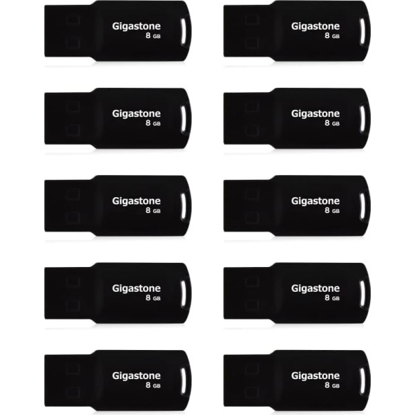 Gigastone V70 8GB USB 2.0 Flash Drive 10 Pack Capless Retractable Design USB 2.0