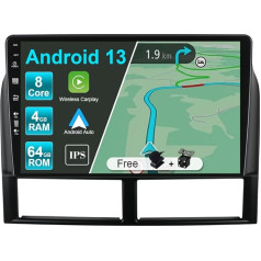 JOYX Android 12 IPS Auto Radio piemērots Jeep Grand Cherokee WJ (1998-2004) - 4G+64G - Iebūvēts DSP/Carplay/Android Car - Kamera + MIC - 9 collu 2 DIN - Vadāms no stūres WiFi DAB 360 kamera