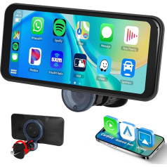 Podofo Wireless Carplay & Android Auto Tragbares Autoradio, 6,25-Zoll-Auto-Touchscreen mit Bluetooth/Airplay/Android Cast, Plug & Play