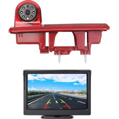 HD 720p automašīnas trešā jumta bremžu gaismas kamera Bremžu gaismas atpakaļgaitas kamera Renault Trafic, Opel Vivaro, Fiat Talento Primastar (2014-202O) + 5,0 collu DVD monitora TFT ekrāna displejs