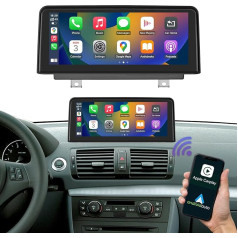 Road Top Wireless Carplay & Android Car, 10,25 collu auto stereo uztvērējs BMW 1. sērijas E81/E82/E87/E88 2004-2008 gadam ar CCC sistēmu, 1920 x 720 auto skārienjūtīgo ekrānu multimediju radio uztvērējs