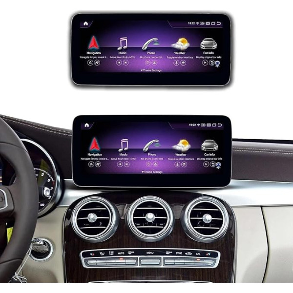 Ninetom Android 13 Auto radio ar 10,25 collu skārienjūtīgo ekrānu ar Wireless Carplay un Android Car 2015-2018 Mercedes Benz A/C/V-CLAS W176 CLA GLA GLC X156 W447 ar NTG5.0, atbalsta Mirrorlink, kameru