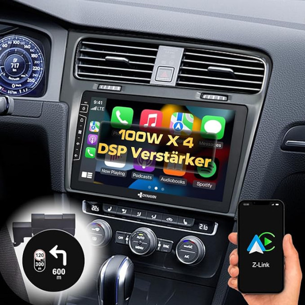 Dynavin Automobiļu radio navigācijas sistēma VW Golf 7 Passat B8 Tiguan Polo Skoda Octavia Superb, 9/10,1 collu OEM radio ar Bluetooth, DAB+, saderīgs ar Carplay un Android Car