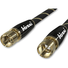 bivani SAT Aerial Cable 7.5 m Premium F-Connector, коаксиальный кабель, спутниковый кабель, спутниковое телевидение, радио, DVB-T, DVB-T2, DVB-C, DVB-S, DVB-S2 - FullHD, UltraHD, UHD, HDTV, TV 