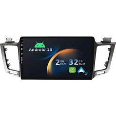 YUNTX Android 12 auto radio Toyota RAV4 (2013-2018)-[Integrēts CarPlay/Android Car/GPS]-10.1 collu IPS 2.5D skārienjūtīgais ekrāns Bezmaksas kamera DAB/Radio stūres vadība/MirrorLink/Bluetooth 5.0/WiFi/USB/4G