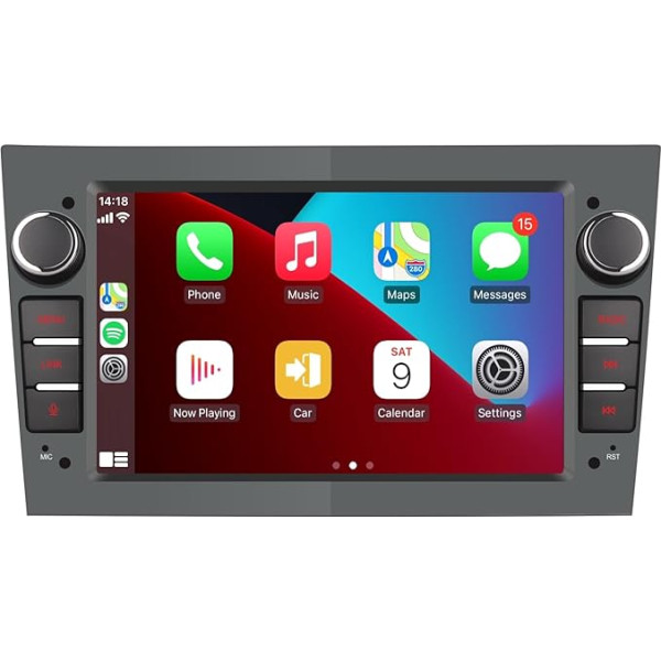 Ar bezvadu Carplay/Android saderīgs auto radio Opel Antara Zafira Corsa Vivaro Combo ar augstas izšķirtspējas IPS skārienjūtīgo ekrānu/Bluetooth/FM/AM/USB pelēkā krāsā