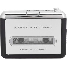 Cassette Recorder, Cassette to MP3 Converter via USB, Portable Walkman Cassette Recorder, Cassette Player, Convert Tape Cassettes to MP3 Format, Compatible with Windows 2000/XP/Vista/7