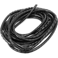 ieguves karte 5mm Flexibel Spiral Schlauch Kabel Draht Computer Verwalten Schnur Schwarz 4 Meter de