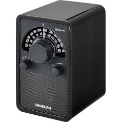 Sangean WR-15BT Retro bluetooth radio ar AM un FM - Schwarz