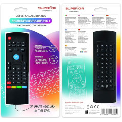 Combined Keyboard Smart Remote Control Learning + Ready for Samsung + Keyboard