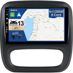 JOYX - 6G + 128G - Android 12 IPS autoradio piemērots Renault Trafic 3 (2014-2021) / Opel Vivaro B (2014-2018) - Wireless CarPlay/Android Car/DSP - kamera un mikrofons - 9 collu 2 DIN - DAB SWC WiFi 360