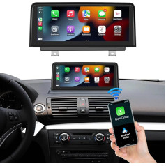 Autoabc Bezvadu Carplay/Android automašīnas 10,25 collu skārienjūtīgā ekrāna multimediju radio uztvērējs BMW 1. sērijas E81 E82 E87 E88 2008-2012 CIC auto radio saglabā oriģinālo Amprifier Stereo skaņu sistēma HD 1920 x