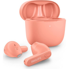 Philips TAT2236PK/00 Bluetooth austiņas, izturīgas pret sviedriem, 18 stundu atskaņošanas laiks, iebūvēts mikrofons, plānā lādēšanas kārba, rozā krāsā