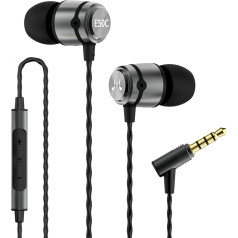 SoundMAGIC E50C vadu austiņas ar mikrofonu, In-Ear HiFi austiņas, labas trokšņa izolācijas austiņas, ērtas, ieroču metāla apdare