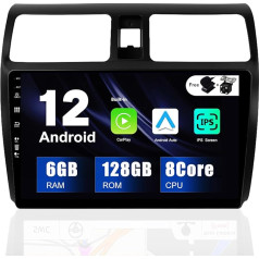 SXAUTO Android 12-6G+128G - IPS auto radio priekš Suzuki Swift (2005-2016) - Iebūvēts Carplay/Android Car/DSP - LED kamera + MIC - DAB stūres vadības pults vadība Fast Boot 360 kamera - 2 DIN 10,1 collu