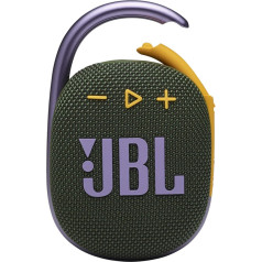 JBL Clip 4 ūdensnecaurlaidīgs pārnēsājams Bluetooth skaļrunis ar līdz 10 stundu akumulatoru - zaļš