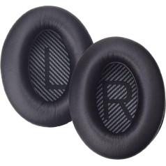 QC45 Rezerves ausu spilventiņi, kas saderīgi ar Bose QuietComfort 15 QC15 QC25 QC35 QC35 QC35II QC45 AE2 AE2i AE2W SoundTrue SoundLink austiņām (melni)