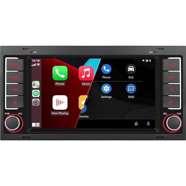 LXKLSZ Auto radio, kas saderīgs ar Wireless Carplay/Android Car priekš VW Touareg Transporter T5 Multivan ar IPS Touch Screen/Bluetooth/Mirror Link/FM/AM/USB