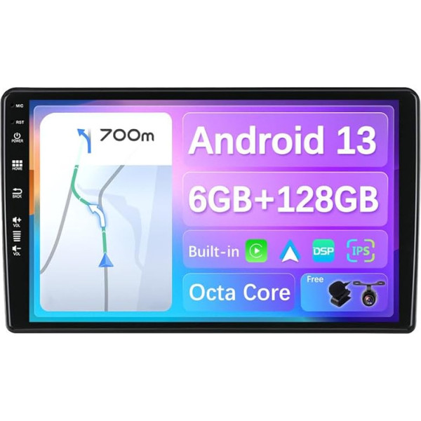 BXLIYER - [6G+128G] - Android 13 - Autoradio priekš Benz W209-W203 W168 ML W163 W463 Viano W639 - Bezvadu CarPlay/Android Car - Kamera + Mikrofons - IPS 9 collu 2 DIN - DAB stūres vadības stūres rats Fast Boot