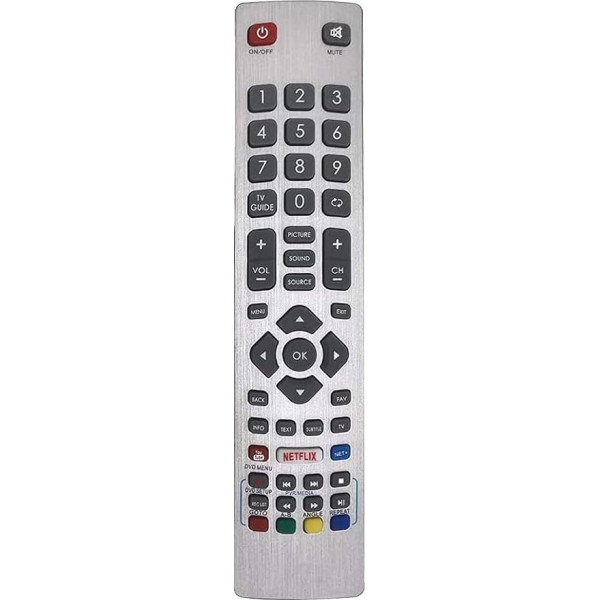 Rezerves tālvadības pults SHW/RMC/0115 SHWRMC0115 priekš Sharp Aquos 3D HD Smart TV ar Netflix Youtube NET+